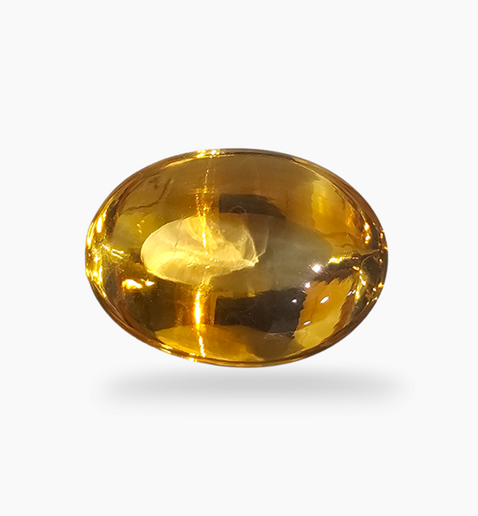 Natural Citrine Stone 20.41 Carats Oval Cabochon Shape Size 20x14.5mm