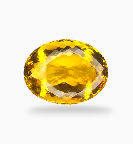 Natural Citrine Stone 4.37 Carats Oval Shape Size 25x20mm