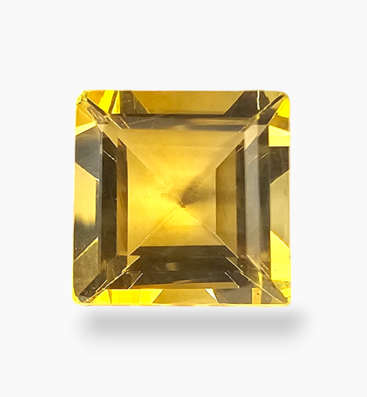 Natural Citrine Stone 5.61 Carats Princess Shape Size 11x11mm