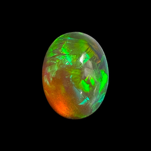 Natural DarkGoldenrod Ethiopian Opal Stone 0.85 Carats Oval Cabochon Shape 8.2 x 6.2 mm