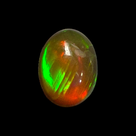 Natural DarkGoldenrod Ethiopian Opal Stone 0.87 Carats Oval Cabochon Shape 8.2 x 6.1 mm