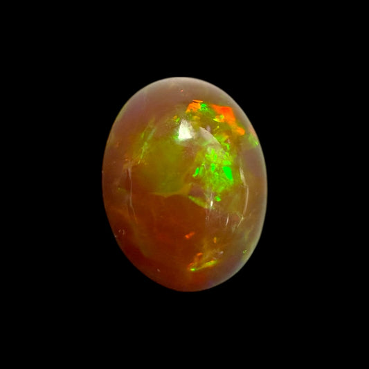 Natural DarkGoldenrod Ethiopian Opal Stone 0.88 Carats Oval Cabochon Shape 7.8 x 6 mm