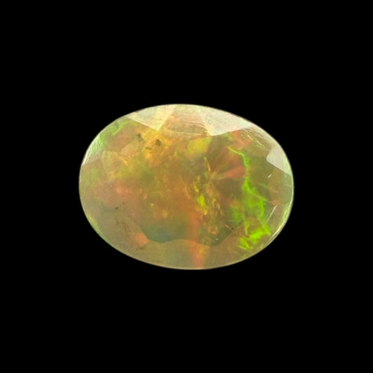 Natural DarkOrange Ethiopian Opal Stone 0.56 Carats Oval Cabochon Shape 8 x 6 mm