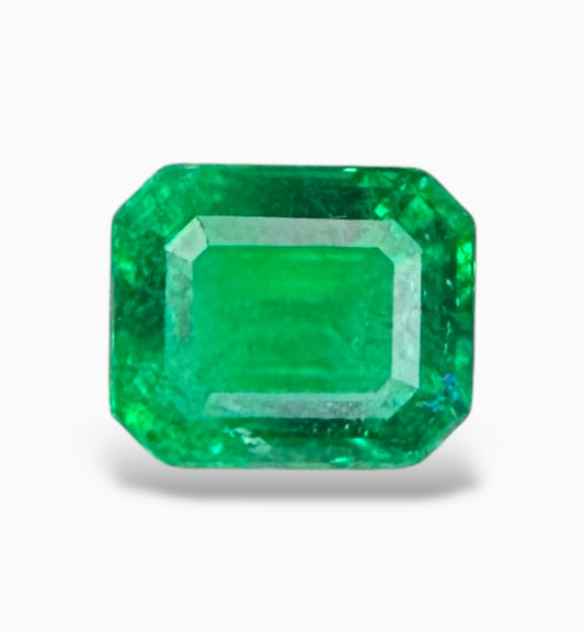 Natural Emerald Stone 1.30 Carats 7.1 X 5.9 mm Emerald Cut