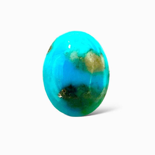 Natural Turquoise 37.39 Carats Oval Cabochon Shape (27.13X21.21mm)
