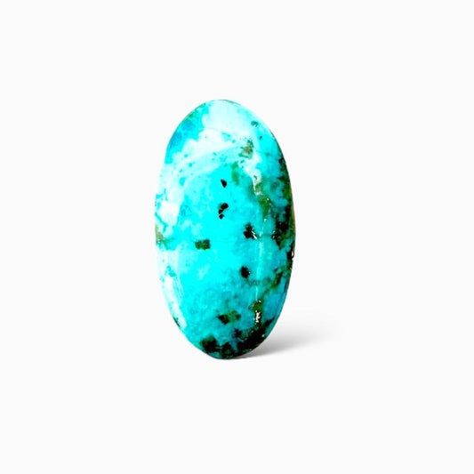 Natural Turquoise 7.22 Carats Oval Cabochon Shape (18.5X10mm)
