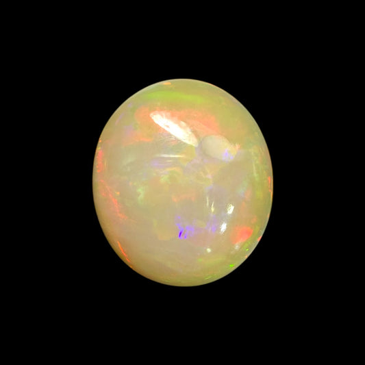 Natural Goldenrod Ethiopian Opal Stone 11.69 Carats Oval Cabochon Shape 18 x 15.7 x 8.1 mm