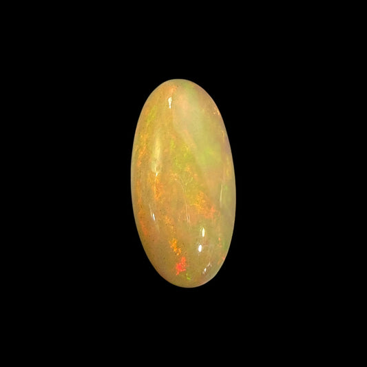 Natural Goldenrod Ethiopian Opal Stone 13.19 Carats Oval Cabochon Shape 27 x 13.6 x 7.4 mm