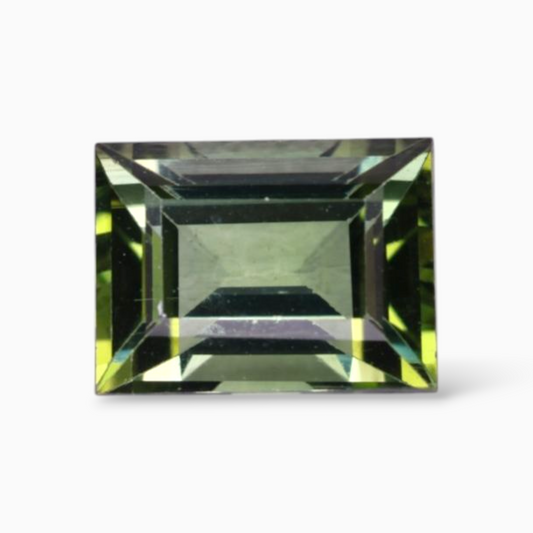 Natural Green Tourmaline Stone 1.75 Carats in Baguette Shape & Size 8x6mm
