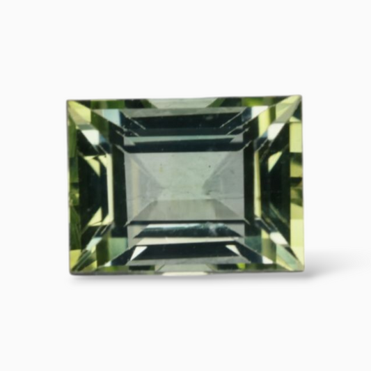 Natural Green Tourmaline Stone 1.90 Carats in Baguette Shape & Size 8x6mm