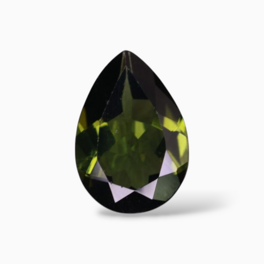 Natural Green Tourmaline Stone 2.77 Carats in Pear Shape & Size 12x8.3mm