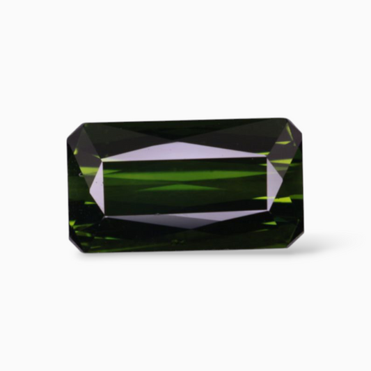Natural Green Tourmaline Stone 3.84 Carats in Octagon Cut Shape & Size 12.5x6.9mm