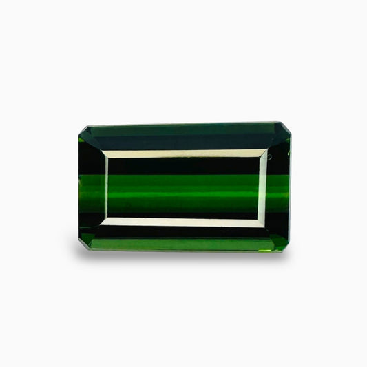Natural Green Tourmaline Stone 7.36 Carats Emerald Cut (14.3x8.7 mm)