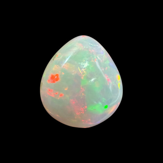 Natural Grey Ethiopian Opal Stone 11.65 Carats Pear Cabochon Shape 18.6 x 16.4 x 7.9 mm