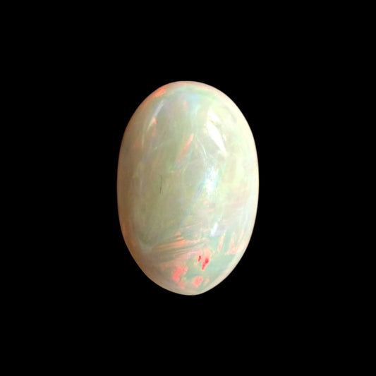 Natural Grey Ethiopian Opal Stone 11.71 Carats Oval Cabochon Shape 19 x 12.8 x 8.8 mm