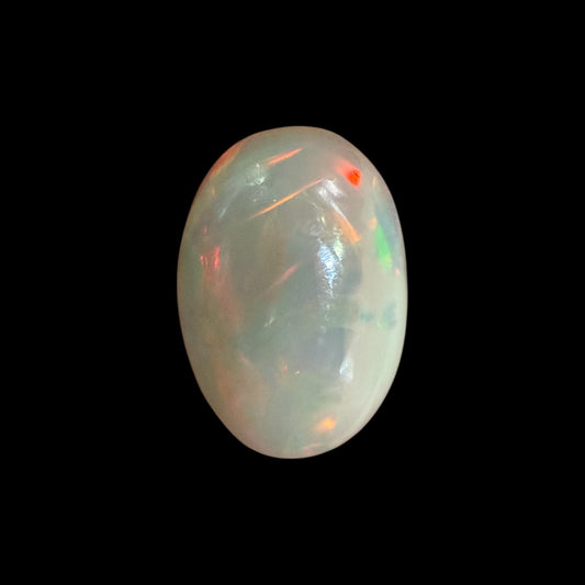 Natural Grey Ethiopian Opal Stone 5.77 Carats Oval Cabochon Shape 17.2 x 11.5 x 5.5 mm