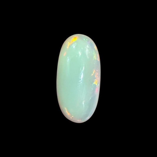 Natural Grey Ethiopian Opal Stone 7.74 Carats Oval Cabochon Shape 21.5 x 10.2 x 6.2 mm