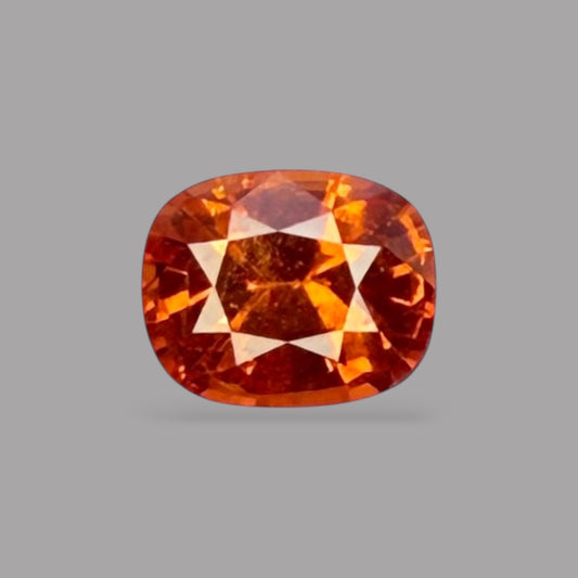 Natural Hessonite (Gomed) Garnet Stone Asscher Cut 1.66 Carats