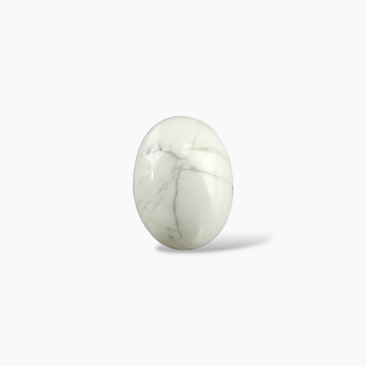 Natural Howlite Stone 25.55 Carats Oval Cabochon Shape ( 20x15 mm )