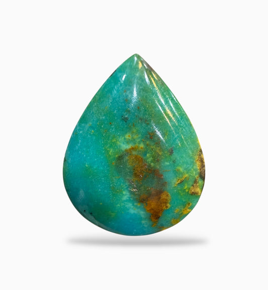 Natural Kingman Turquoise Pear Cabochon 30.42 Carats 28x22 mm Feroza