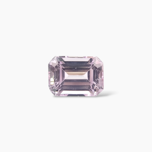 Natural Kunzite Stone in Pink Color 7.58 Carats in Emerald Cut