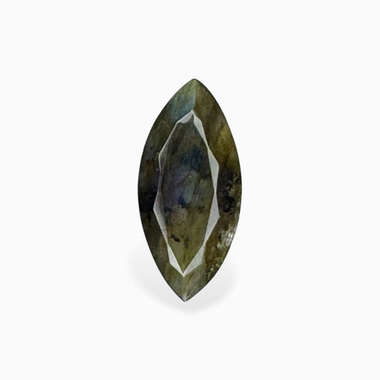 Natural Labradorite Stone Marquise Cut 2.79 Carats 16.7 X 7.9 mm