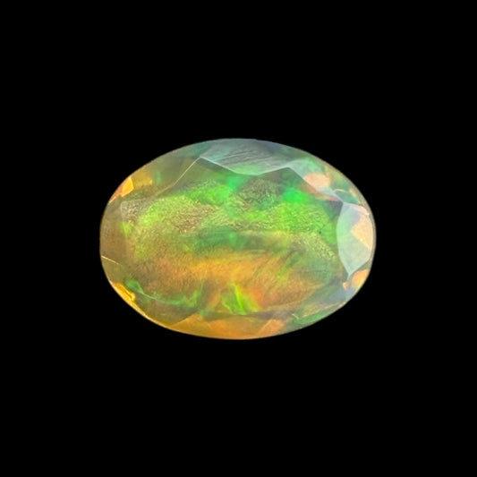 Natural LightYellow Ethiopian Opal Stone 0.44 Carats Oval Cabochon Shape 7 x 5.1 mm