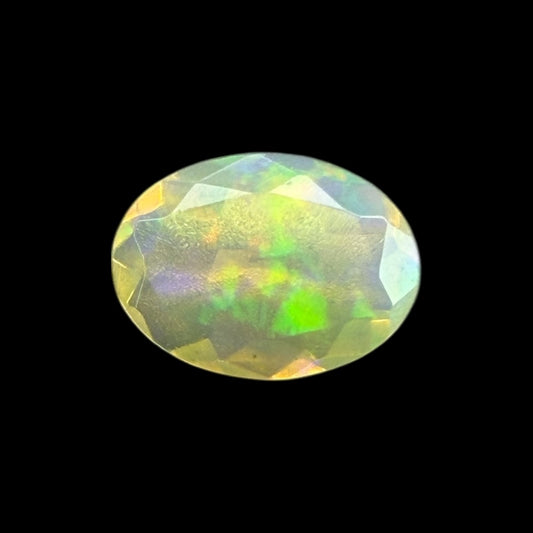 Natural LightYellow Ethiopian Opal Stone 0.48 Carats Oval Cabochon Shape 7 x 5.2 mm