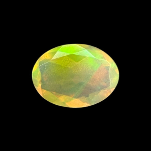 Natural LightYellow Ethiopian Opal Stone 0.61 Carats Oval Cabochon Shape 7 x 5.1 mm
