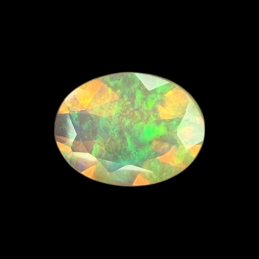 Natural LightYellow Ethiopian Opal Stone 0.68 Carats Oval Cabochon Shape 8.1 x 6 mm