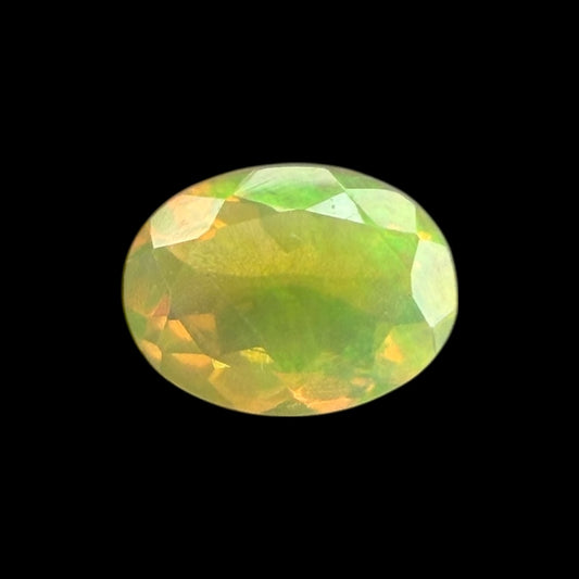 Natural LightYellow Ethiopian Opal Stone 0.89 Carats Oval Cabochon Shape 8 x 6 mm
