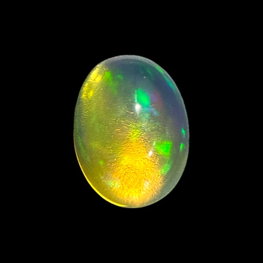 Natural LightYellow Ethiopian Opal Stone 0.97 Carats Oval Cabochon Shape 8 x 6 mm