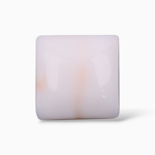 Pink Moonga Stone For Sale In Square Cut Shape 10.56 Carats & Size 15mm
