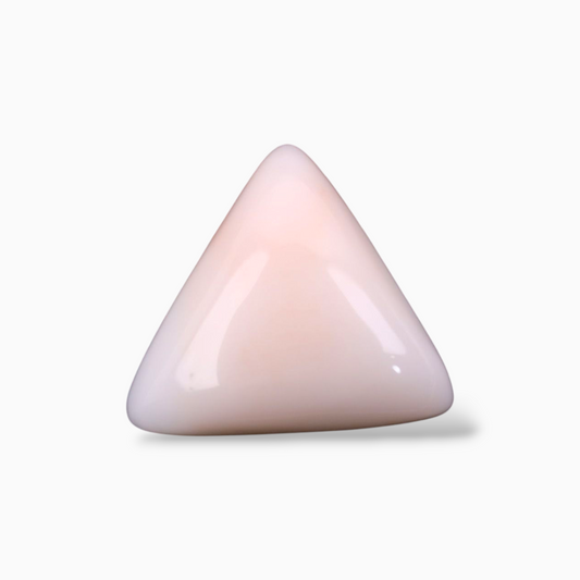 Buy Natural Pink Moonga Stone For Sale In Triangle Shape 16.29 Carats & Size 15mm