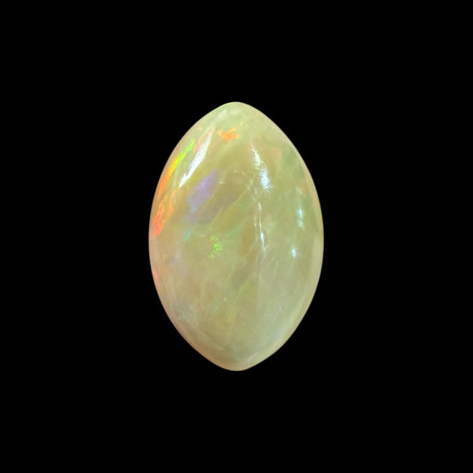 Natural PaleGoldenrod Color Ethiopian Opal Stone 13.89 Carats Marquise Cabochon Shape 22.6 x 14.3 x 8.7 mm