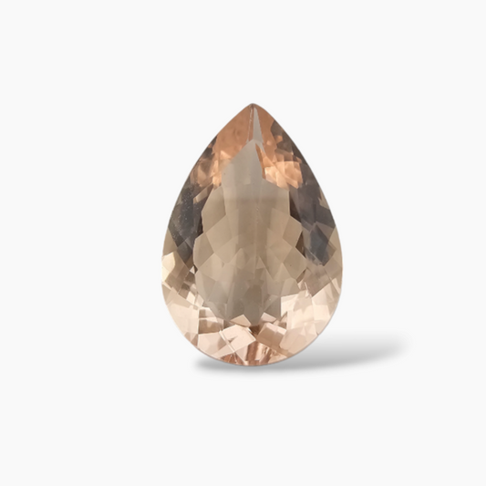 buy Natural Peach Morganite Stone 4.84 Carats Pear Cut (15x10 mm)