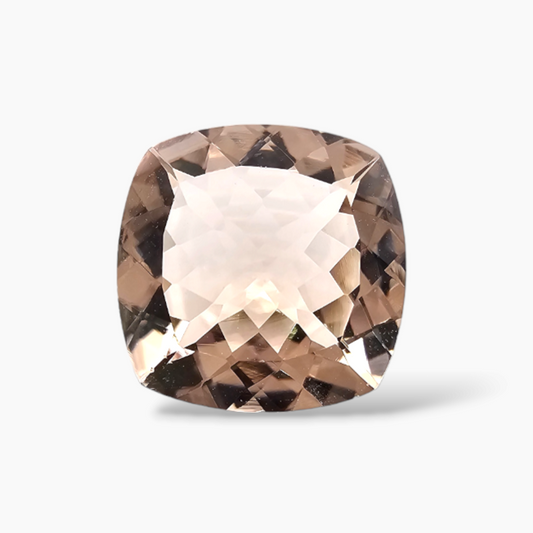 buyNatural Peach Morganite Stone 5.26 Carats Cushion Cut (12 mm)