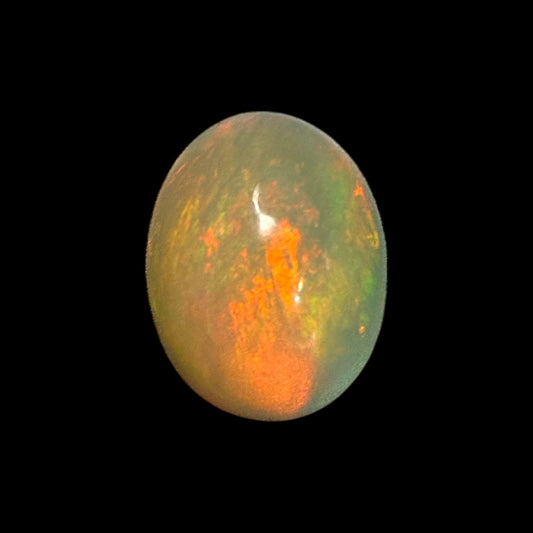 Natural PeachPuff Ethiopian Opal Stone 1.25 Carats Oval Cabochon Shape 9 x 7 mm