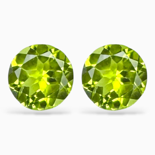 Natural Peridor Round Stone 1.58 Carats 5.8 mm