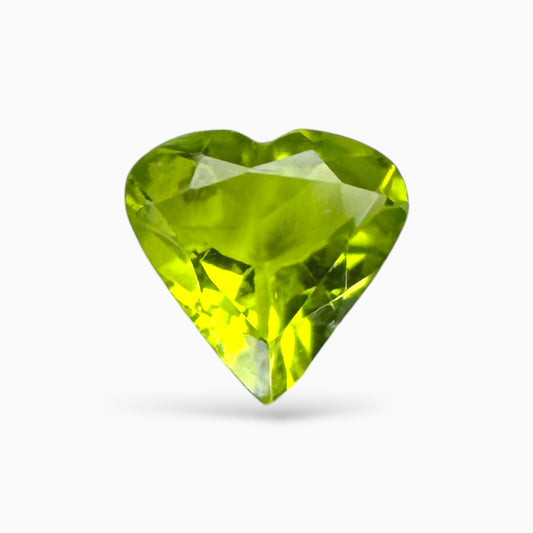 Natural Peridot Heart Shape Stone 1.47 Carats 8 X 8 mm