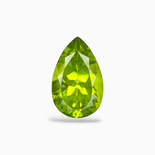 Natural Peridot Pear Stone 4.78 Carats 14 X 9 mm