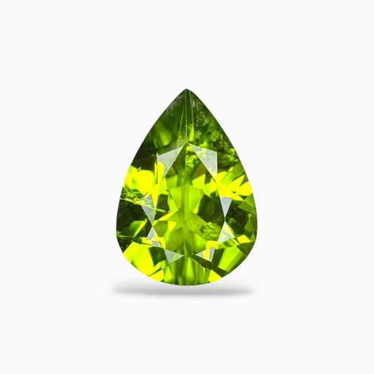 Natural Peridot Pear Stone 5.30 Carats 14 X 10 mm