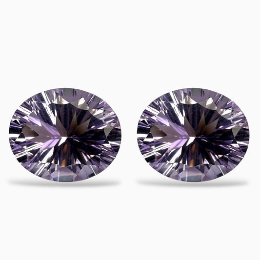 Natural Pink Amethyst Oval Lazer Cut Stone Pair For Earrings 7.75 Carats 2 Pieces