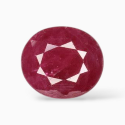 Natural Pink Rubies In Oval Shape 1.38 Carats 6.8x6mm Size