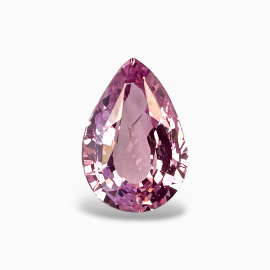 Natural Pink Sapphire 2.04 Carats in Pear Shape & 9.3x6.3mm Size