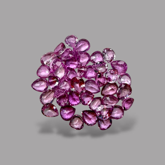 Natural Pink Sapphire Stone From 2mm - 7mm Size Price Per Carats (Total 11.69 Carats)