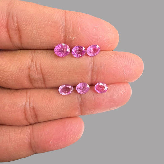 Natural Pink Sapphire Stone From 2mm - 7mm Size Price Per 27.37 Carats