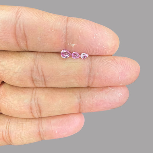 Natural Pink Sapphire Stone From 2mm - 7mm Size Price Per 6.74 Carats