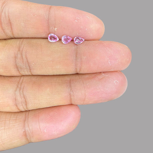 Natural Pink Sapphire Stone From 2mm - 7mm Size Price Per 8.98 Carats