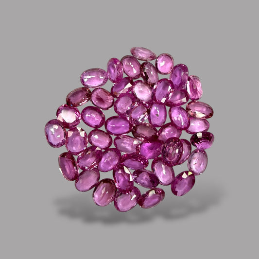 Natural Pink Sapphire Stone From 7 x 5 mm Size Price Per Carats (Total 52.08 Carats)